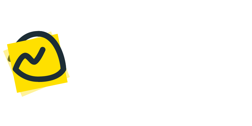 Basecamp logo with a checkmark on yellow papers next to the word Basecamp.