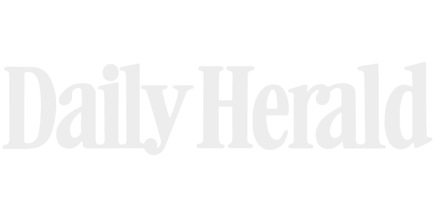 Daily Herald logo in bold, white serif font on a transparent background.