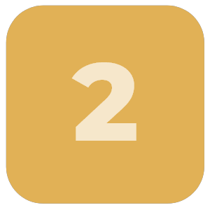 A large number 2 centered on a rounded yellow square background.