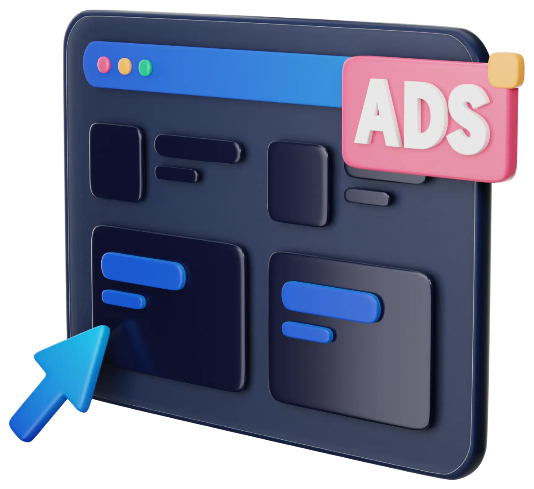 Online advertising results illustration representing growth from white label marketing services.