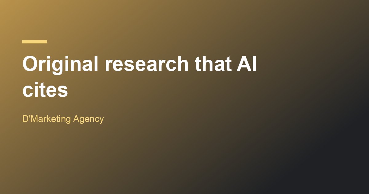 Original research for AI citations: a survey chart and data table being quoted inside an AI answer