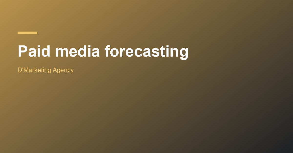 Paid media forecasting: predicting Google Ads and Meta ads results with reach, efficiency and profit scenarios